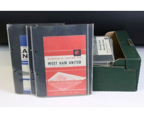 West Ham United away 118 football programmes 1965/6 to 1969/70, including league cup away matches. 