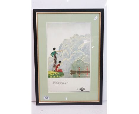 Andre Edouard Marty (1882 - 1974), Tramways travel print, ' Where runs the river? ', 46.5 x 28.5cm, framed and glazed 