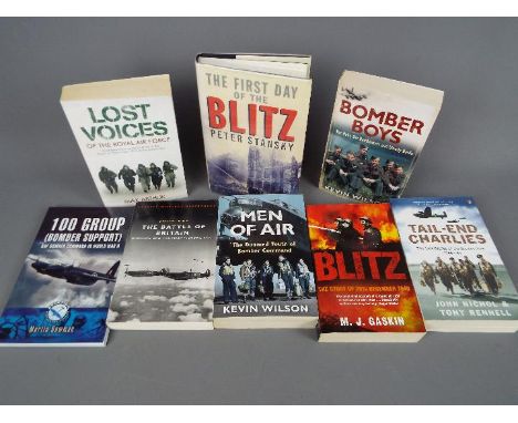 A collection of military interest books to include The First Day of the Blitz: Peter Stansky, The Battle of Britain: John Ray