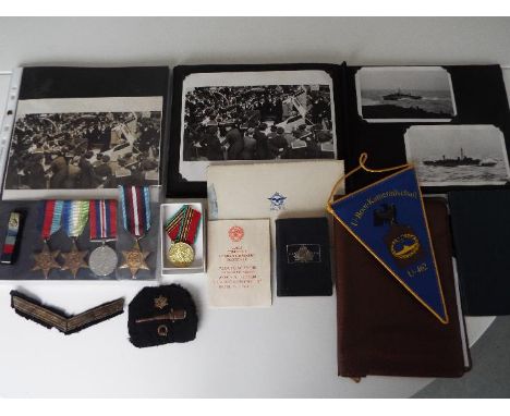 World War Two (WW2) campaign medals -  Able Seaman Rex Tabbard, 1939-1945 Star, Arctic Star, Atlantic Star and War medal, ser