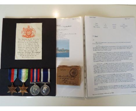 World War Two (WW2) campaign medals - P/J 103905 Able Seaman Norman Vickery Greenaway Royal Navy, 1939-1945 Star, Atlantic St