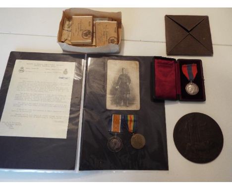 World War One (WW1) and World War Two (WW2) campaign medals (Father, Two Sons and Father's Brother) - WW1: 13972 Lance Corpor