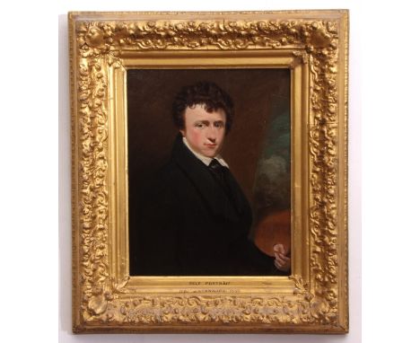 Joseph Stannard, oil on panel, Self portrait, 30 x 23cm