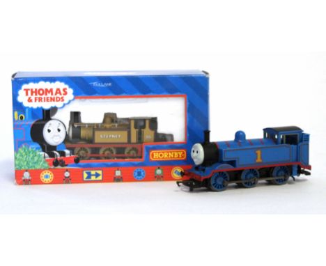 Thomas and Friends locomotive and tender "Thomas" (R 351) (no box) together with a Hornby Thomas &amp; Friends train "Stepney