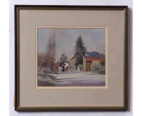 •AR Michael Radford Norman (born 1933), "East Bergholt", pen, ink and watercolour, signed and dated 88 lower right, inscribed