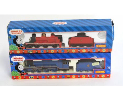 Hornby Thomas and Friends locomotive and tender "James" (R 852) together with "Gordon" (R9232) (2) 