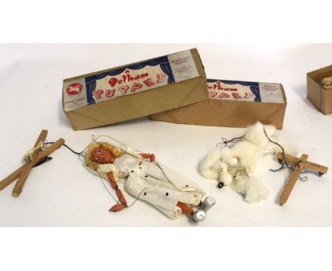 Two boxed Pelham puppets, "Simple dancing puppet" and "Standard pupper - fairy", original labelled boxes (2)