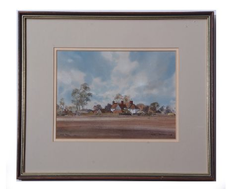•AR Michael Radford Norman, "Essex Farm", pen, ink and watercolour, signed and dated 1988 lower right, inscribed with title l