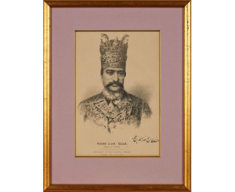 “Nasiru 'D Din Kajar”, the Shah of Persia, supplement to the Liverpool Mercury, lithograph on paper [Liverpool, 28 June 1873]