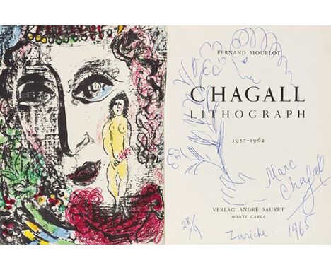 Fernand Mourlot    Chagall Lithograph. Band I und II (von 6). Monte Carlo, A. Sauret 1960-1963. Mit einer Orig.-Kugelschreibe