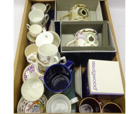 Royalty commemorative ware Victoria to Elizabeth II including mugs, beakers, plates, dishes, loving cups etc by Coalport, Ayn