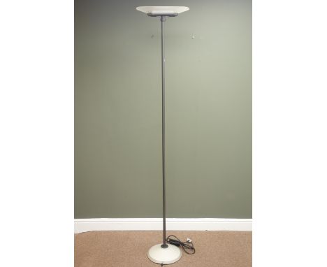 Perry King, Santiago Miranda, Gianluigi Arnaldi for Arteluce - 1970s 'Jill' floor lamp, frosted glass shade and base, H195cm