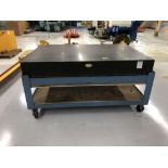 6' x 4' x 8" Thick Granite Surface Plate on Roller Stand [Located @ 1700 Business Center Drive,