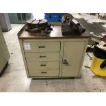 4-Drawer 1-Door Cabinet on Casters (3' W x 22" D x 3' High), w/ Contents [Located @ 1700 Business