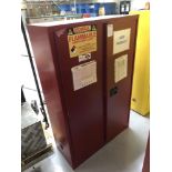 Securall Safety Storage Cabinet (43" W x 18" D x 65" H), Model P160, 60 Gallon Cap. [Located @