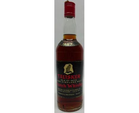 Talisker Isle of Skye Pure Highland Malt Scotch Whisky, distilled 1957 1 Bottle Condition Report Click here for further image