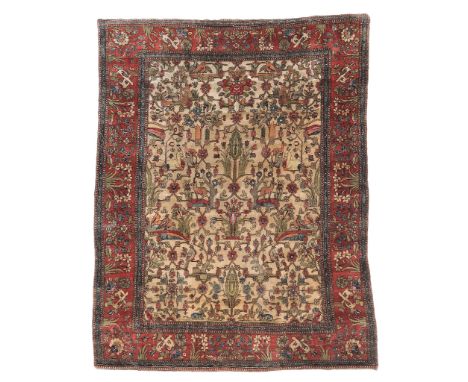 An Kashan rug , approximately 206 x 131cm  An Kashan rug  , approximately 206 x 131cm 