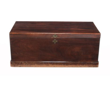 A Victorian mahogany blanket chest , circa 1850  A Victorian mahogany blanket chest  , circa 1850, the lift top opening to la