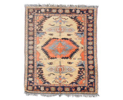 A Caucasian carpet , approximately 163cm x 233cm  A Caucasian carpet  , approximately 163cm x 233cm 