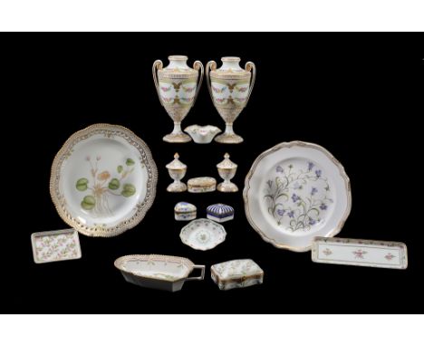 Four items of modern Royal Copenhagen Flora Danica porcelain, comprising  Four items of modern Royal Copenhagen  Flora Danica