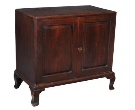 A George II mahogany press cupboard, circa 1750, possibly Irish  A George II mahogany press cupboard, circa 1750,   possibly 