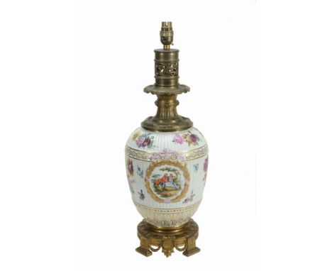 A German porcelain and gilt-metal-mounted ovoid vase , circa 1900  A German porcelain and gilt-metal-mounted ovoid vase  , ci