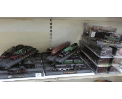 A large collection  of '00' gauge model railway plastic static steam engine models.