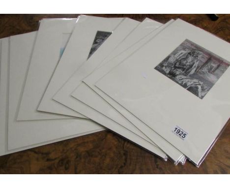 5 Henry Moore shelter sketch prints circa 1940, 1 Pablo Picasso print circa 1956, 2 Elisabeth Frink prints circa 1975 and 2 H