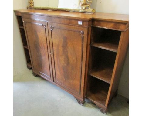 A mahogany 2 door book case.