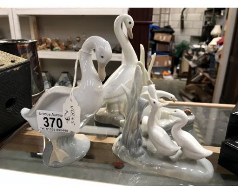 3 Nao swan &amp; duck figurines