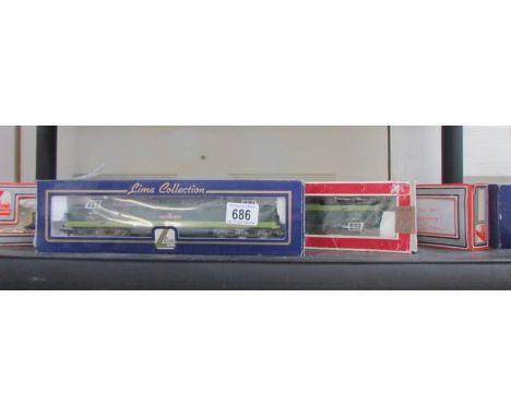 10 boxed Lima locomotives.