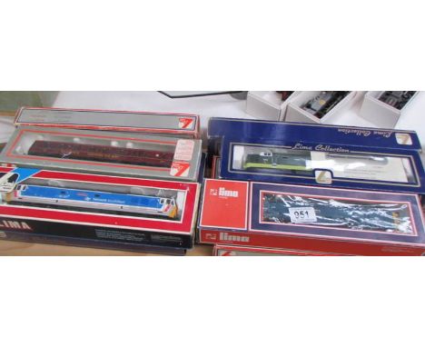 10 boxed Lima locomotives.