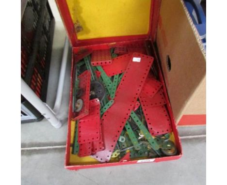 A box of vintage Meccano.