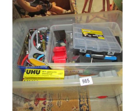 A box of model railwayer's tools.
