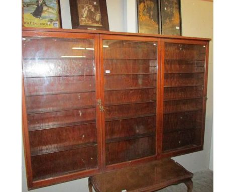 A 3 door collector's cabinet.