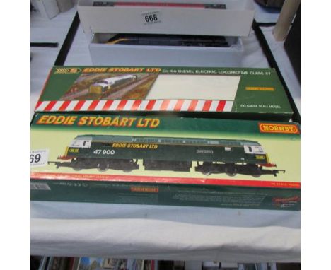 2 Hornby R.2128 and R02433 Eddie Stobart diesel electric locomotives.