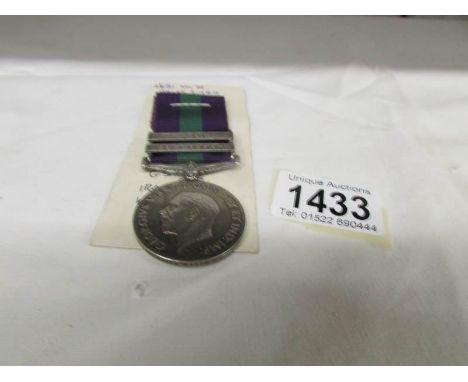 A GSm Iraq-Kurdistan medal with 2 bars, 2681 H U L D R Maluk Singh, 52 Sikhs.