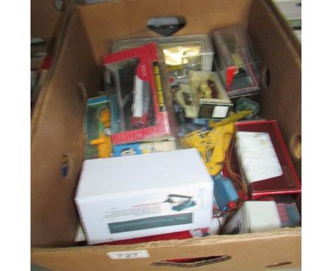 A box of diecast models including Yesteryear, Corgi, Lledo etc.,