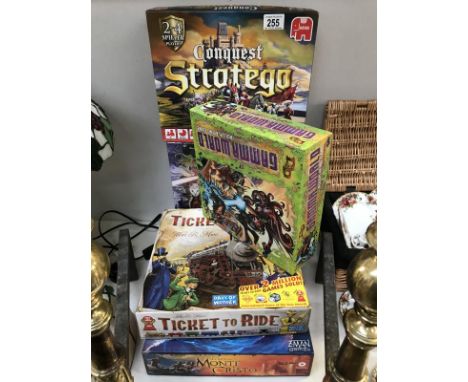 5 new or as new collectable games including Gamma world, Dungeons &amp; Dragons, Ticket to ride &amp; Conquest Stratego etc.