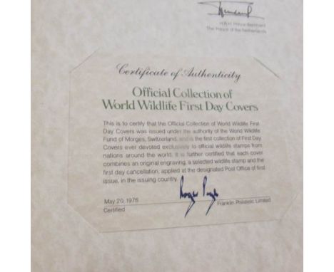 The Official collection of world wildlife first day covers.