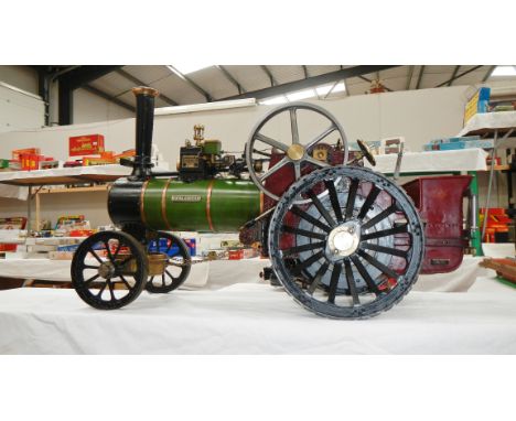 A compressed air model traction engine 'Royal Chester'. Approximately 1/2" scale