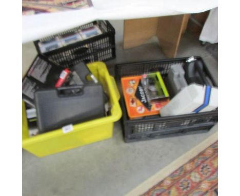 2 boxes of modeller's tools including soldering iron, vice etc.,