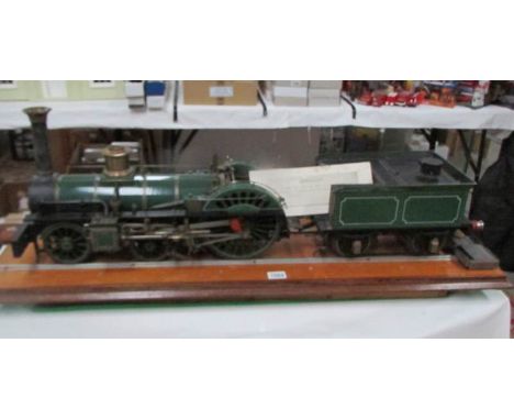 A Crampton type steam engine 5" gauge locomotive. Based on the original model built by Tulk and Ley in 1853 to the design of 