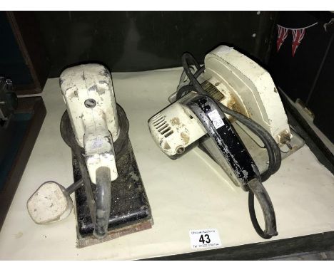 A Stanley Bridges orbital sander &amp; circular saw