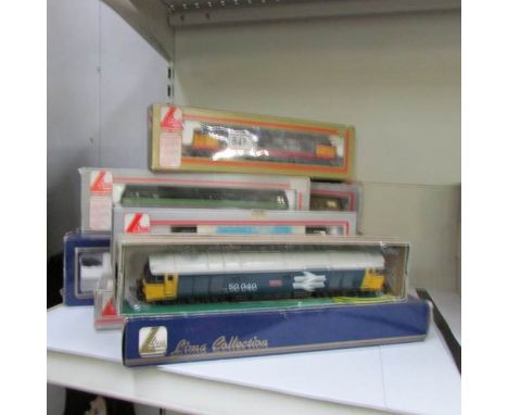 10 boxed Lima locomotives.