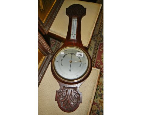 An oak barometer.
