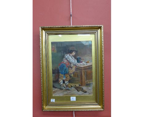 * Pollie, portrait of a Dutchman, oil on panel, framed