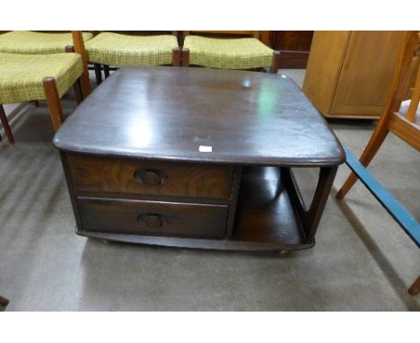 An Ercol Pandora's box coffee table