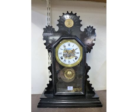 An American Ingram Co. ebonised bracket clock