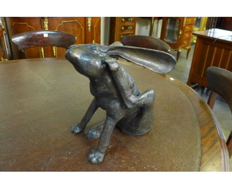 A bronze hare